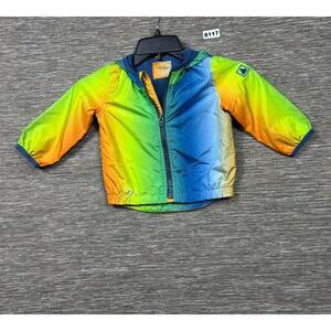Baby Gap Rainbow Jacket Unisex Size 18-24 Months Multicolor Hooded Full Zip